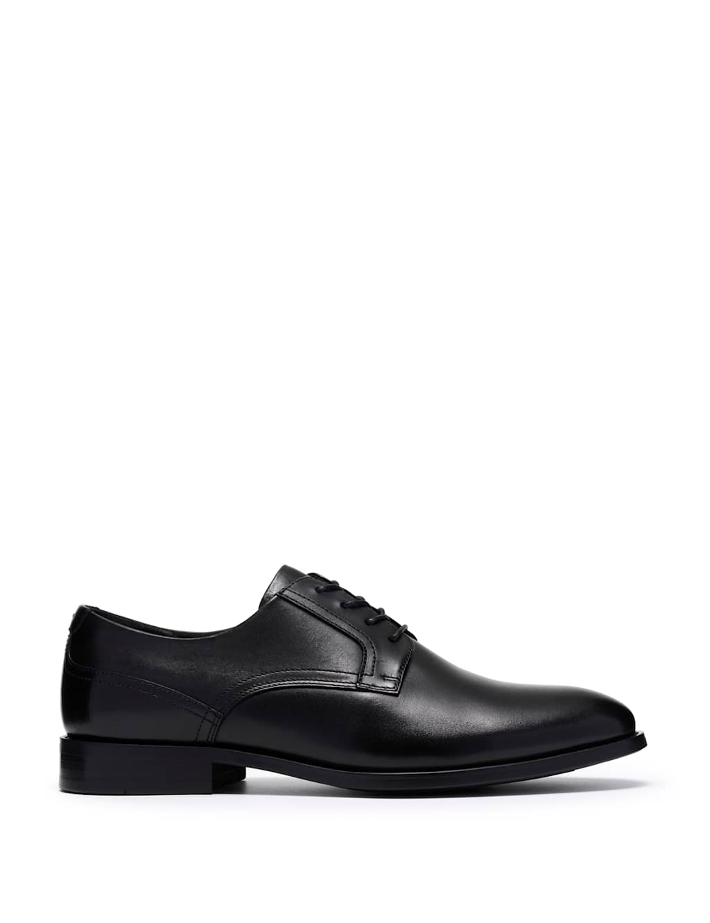 Clarks Men's Leather Derby Shoes - 10 - Black - Available at M&S