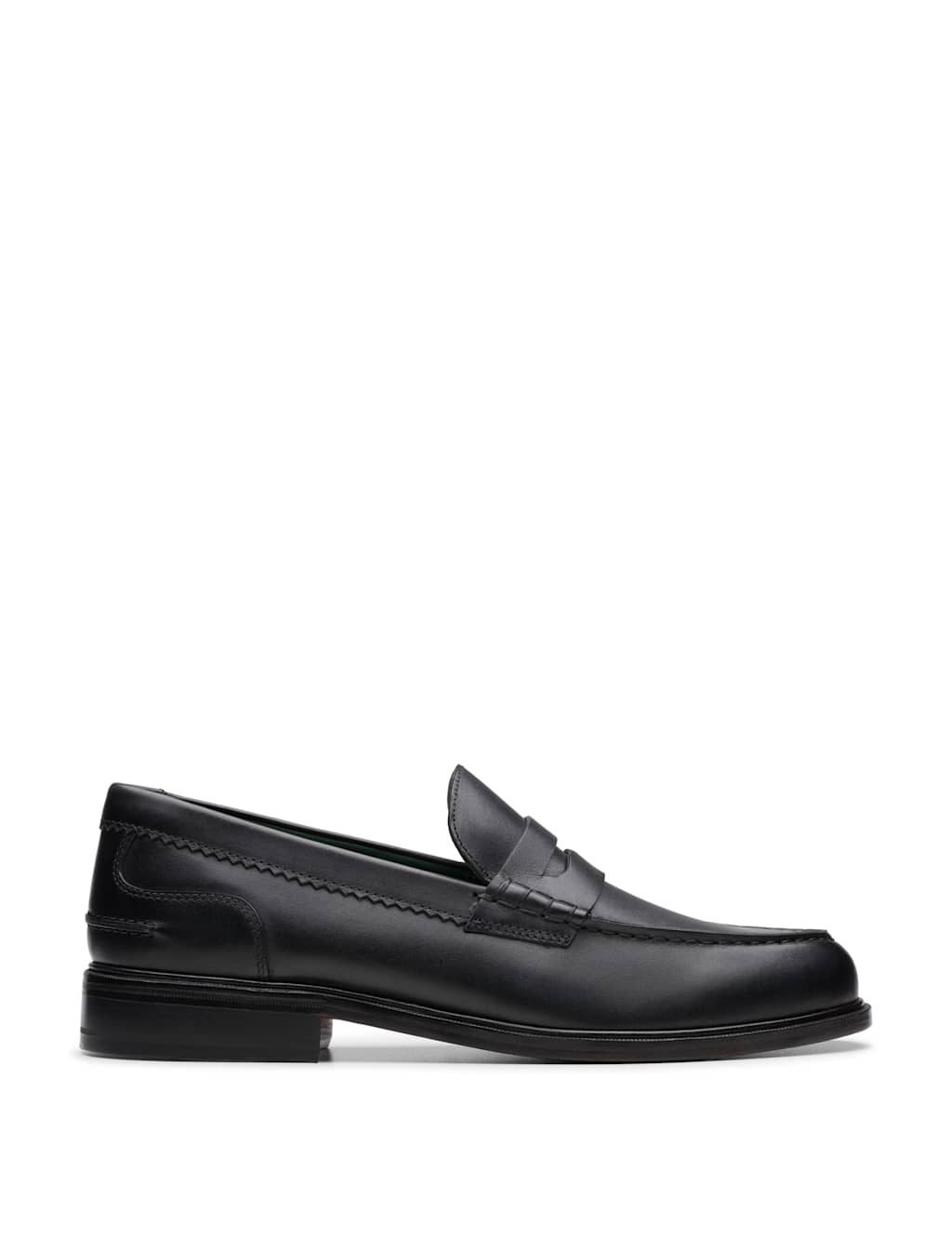 Clarks Men's Leather Loafers - 8½ - Black - Available at M&S