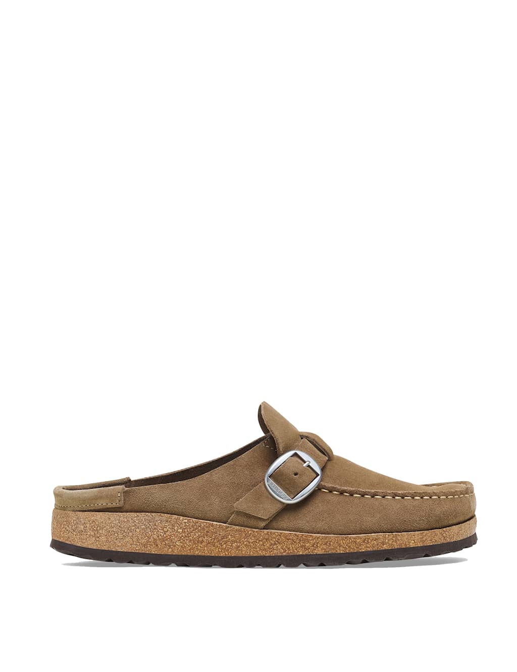 Birkenstock Women's Buckley Suede Buckle Moccasin Clogs - 5 - Brown - Available at M&S
