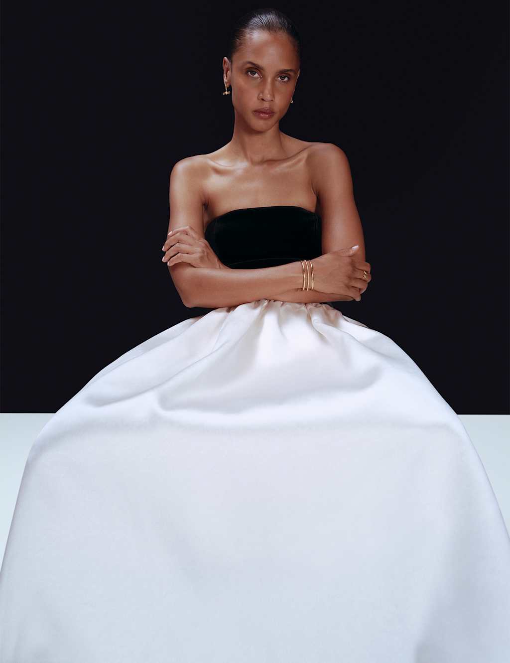 Nobody's Child Pure Cotton Strapless Midi Skater Dress Multi