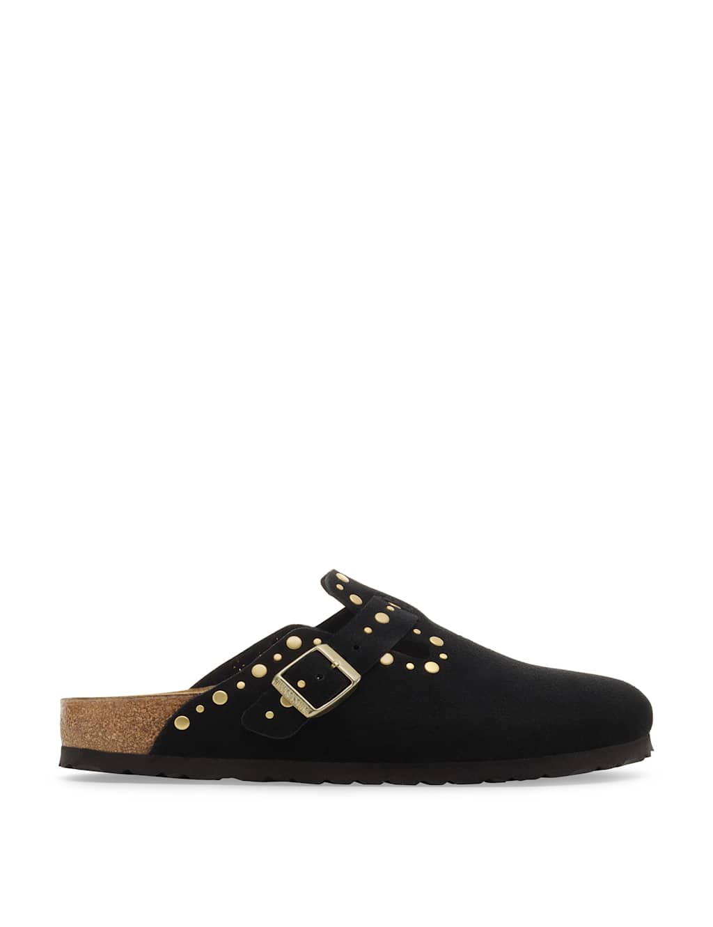 Birkenstock Women's Boston Suede Rivet Footbed Clog Mules - 4½ - Black - Available at M&S