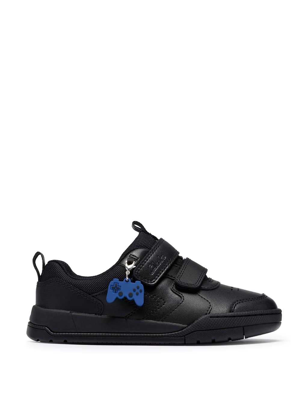 Clarks Boys Leather Riptape School Shoes (10 Small - 2½ Large) - 10 - Black - Available at M&S