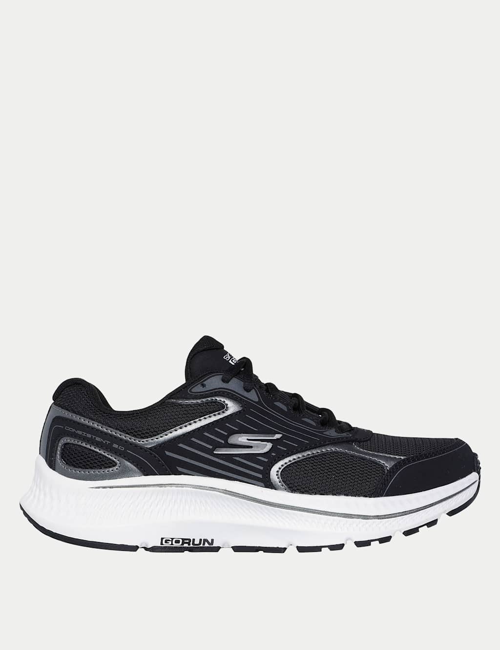 Skechers Women's Go Run Consistent 2.0 Advantage Leather Trainers - 8 - Black Mix - Available at M&S