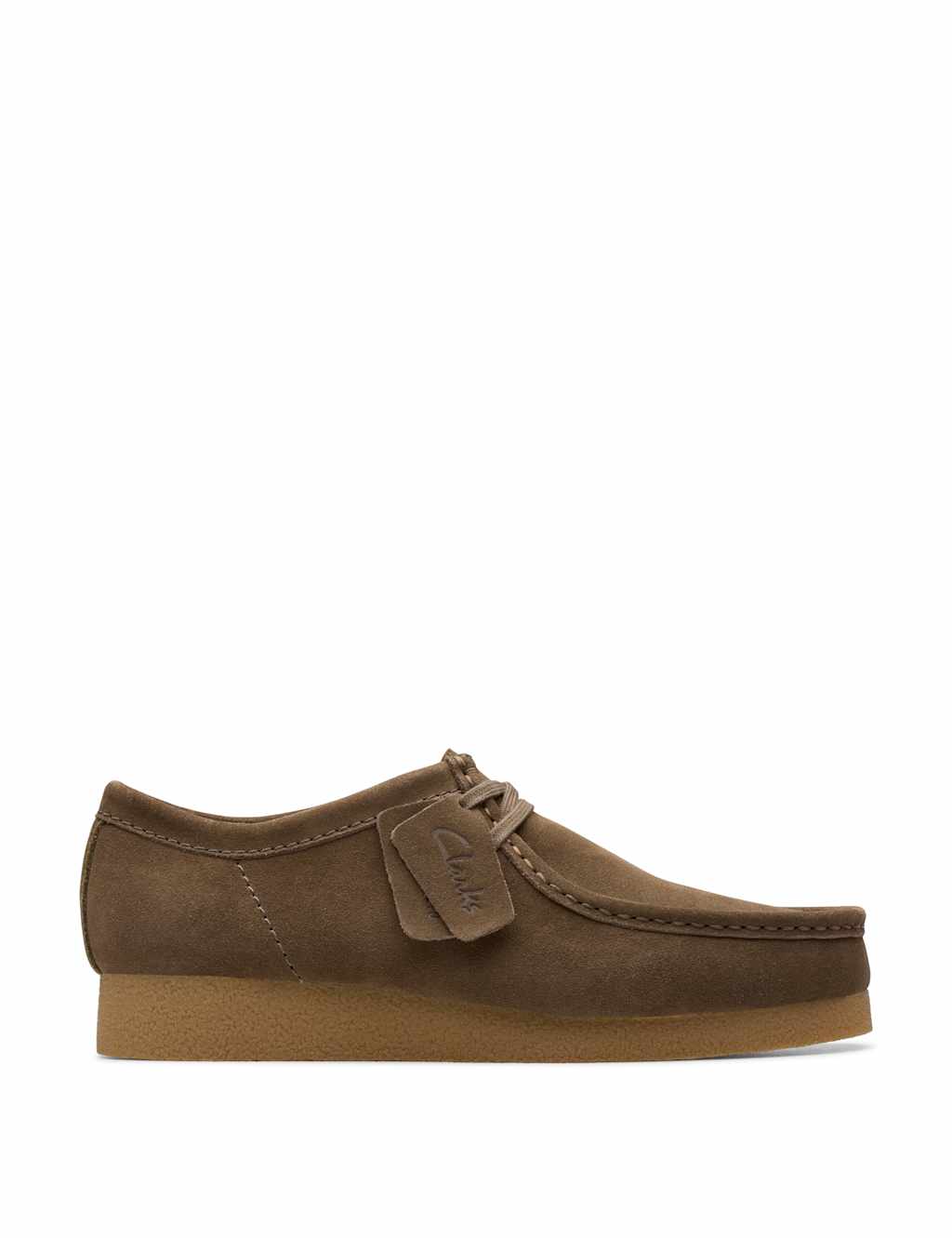 Clarks Men's Suede Lace Up Walking Shoes - 9 - Brown - Available at M&S