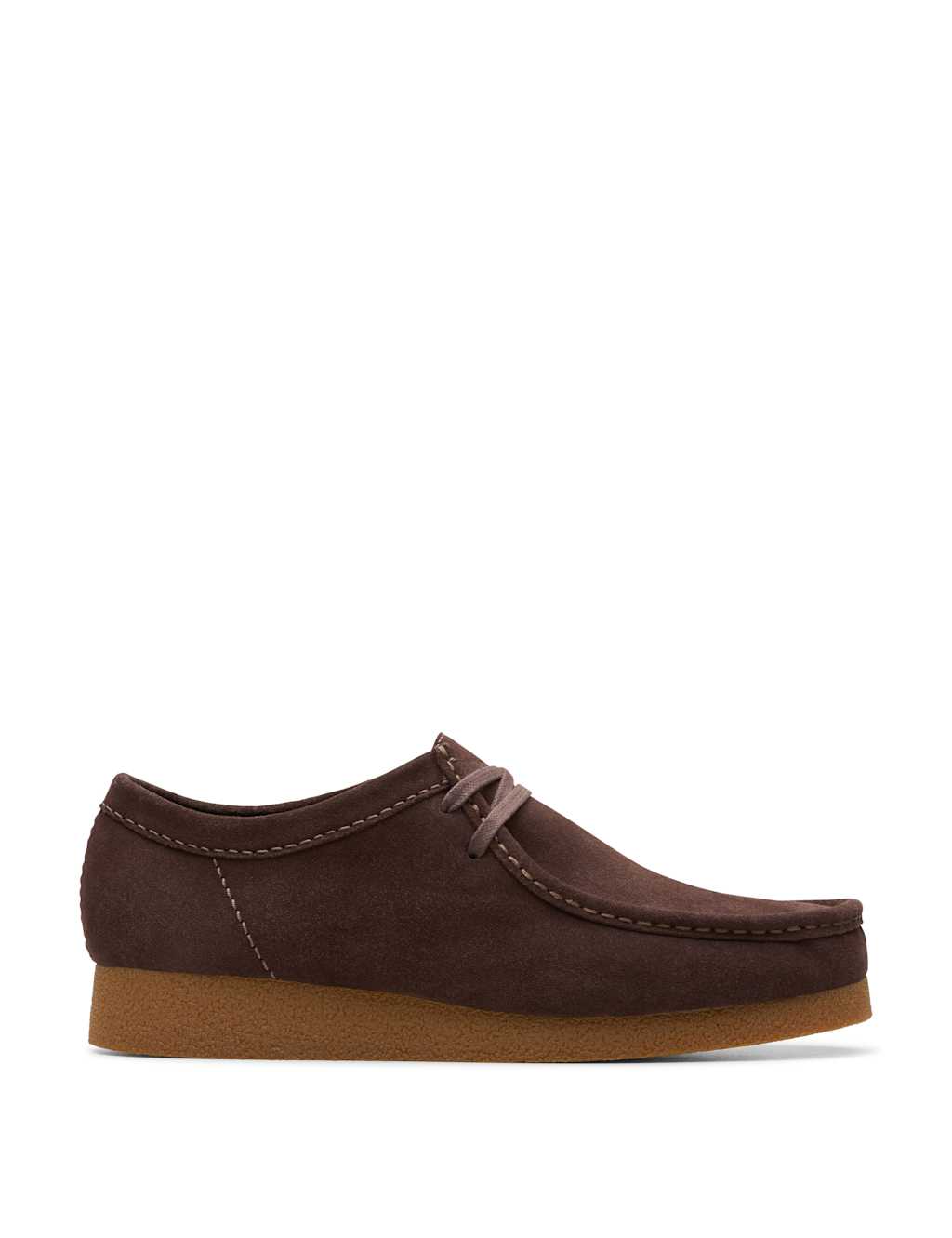 Clarks Men's Suede Lace Up Walking Shoes - 6 - Dark Brown - Available at M&S