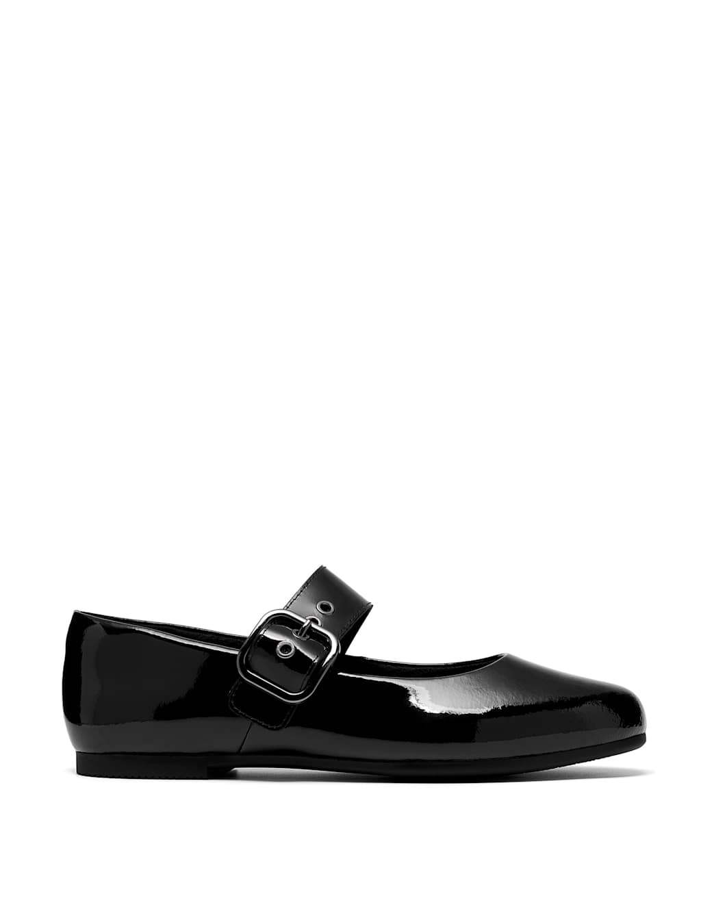 Clarks Girls Leather Mary Jane Shoes (3 Large - 7 Large) - 5 - Black - Available at M&S