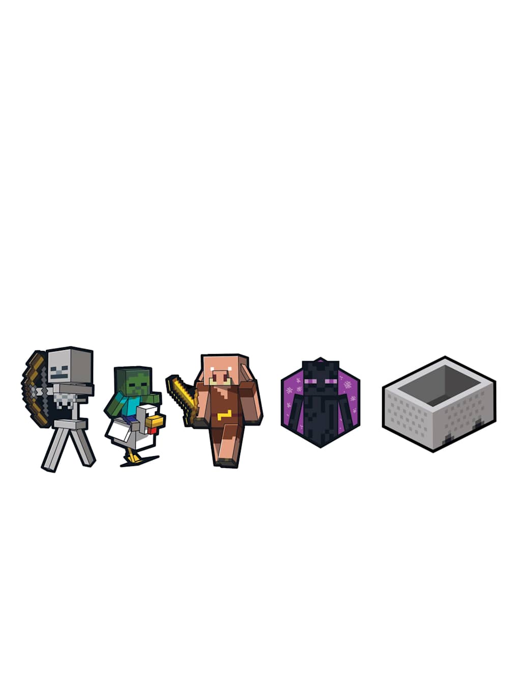 Crocs Boys 5 Pack Minecraft Jibbitz Charms - Multi - Available at M&S