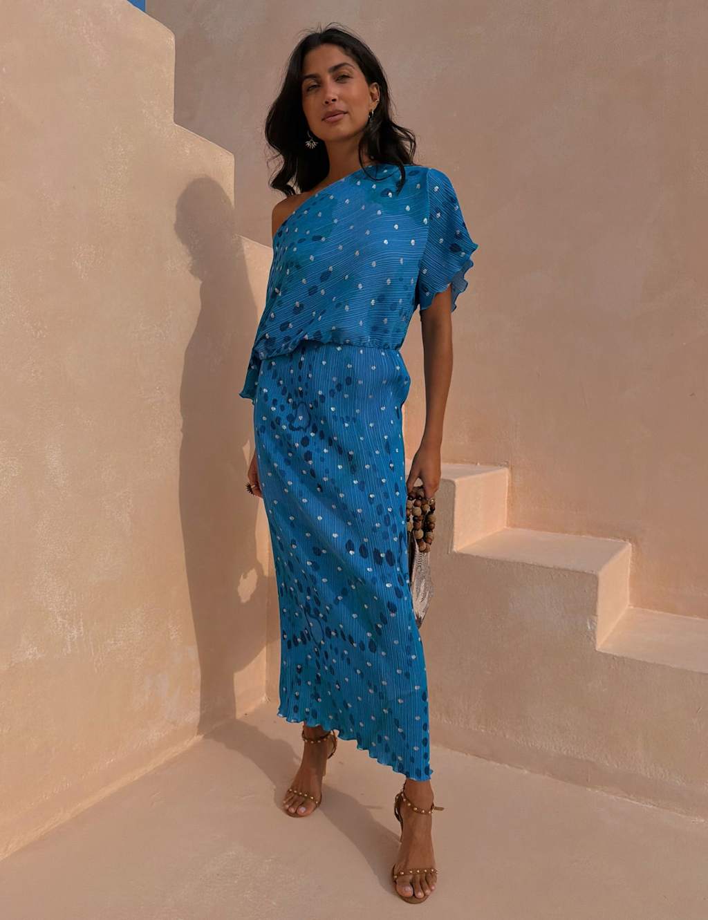 Never Fully Dressed Women's Tilly Dress in Ioana Shell Print - Small - Blue Mix - Available at M&S