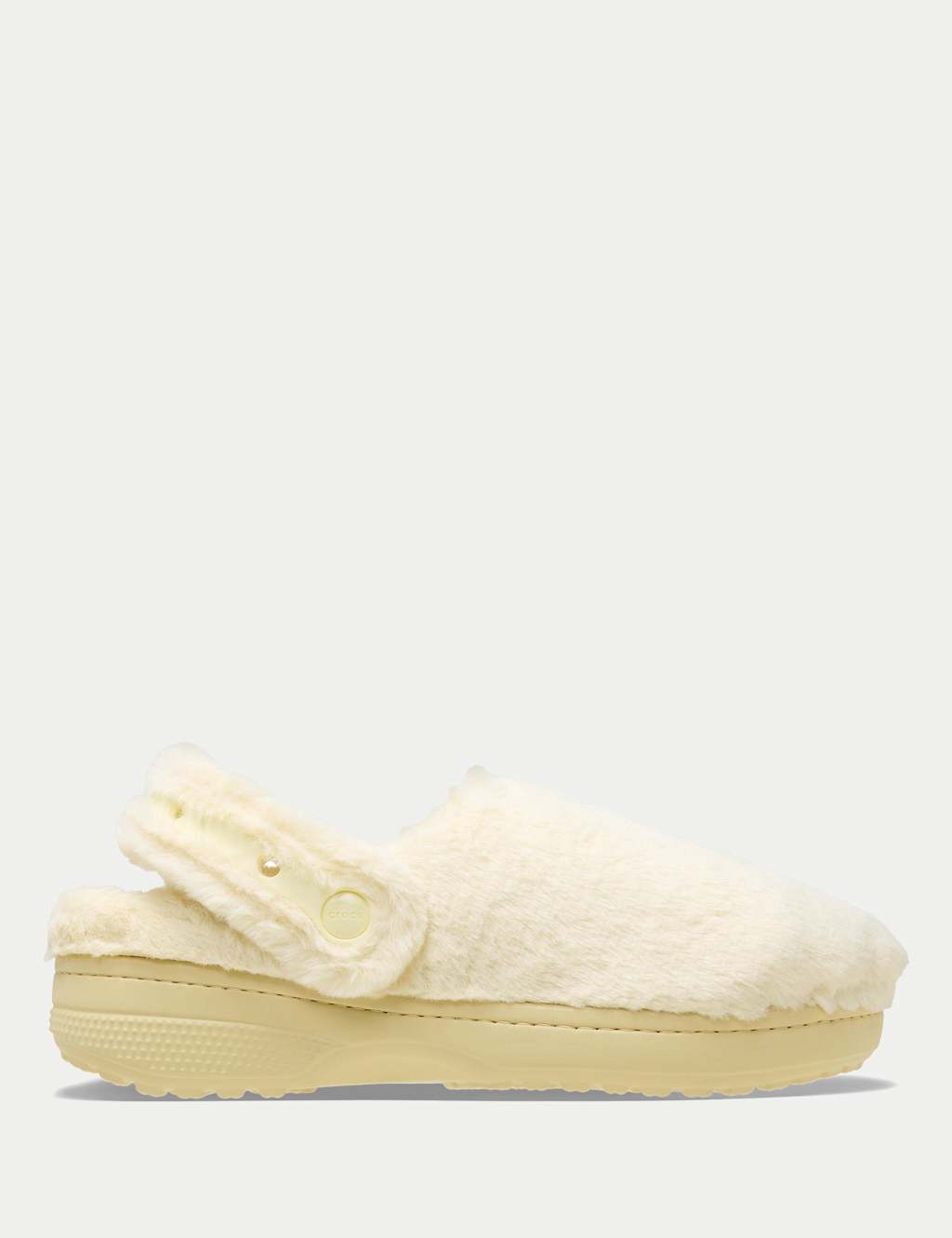 Crocs Classic Unfurgettable Faux Fur Flatform Clogs Neutral