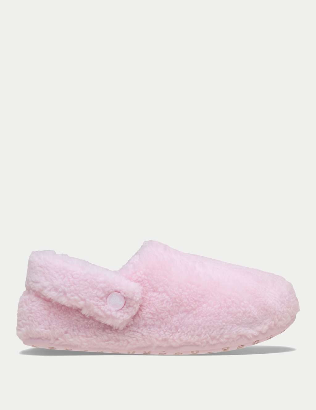 Crocs Classic Cozzzy Faux Fur Platform Mule Slippers Pink