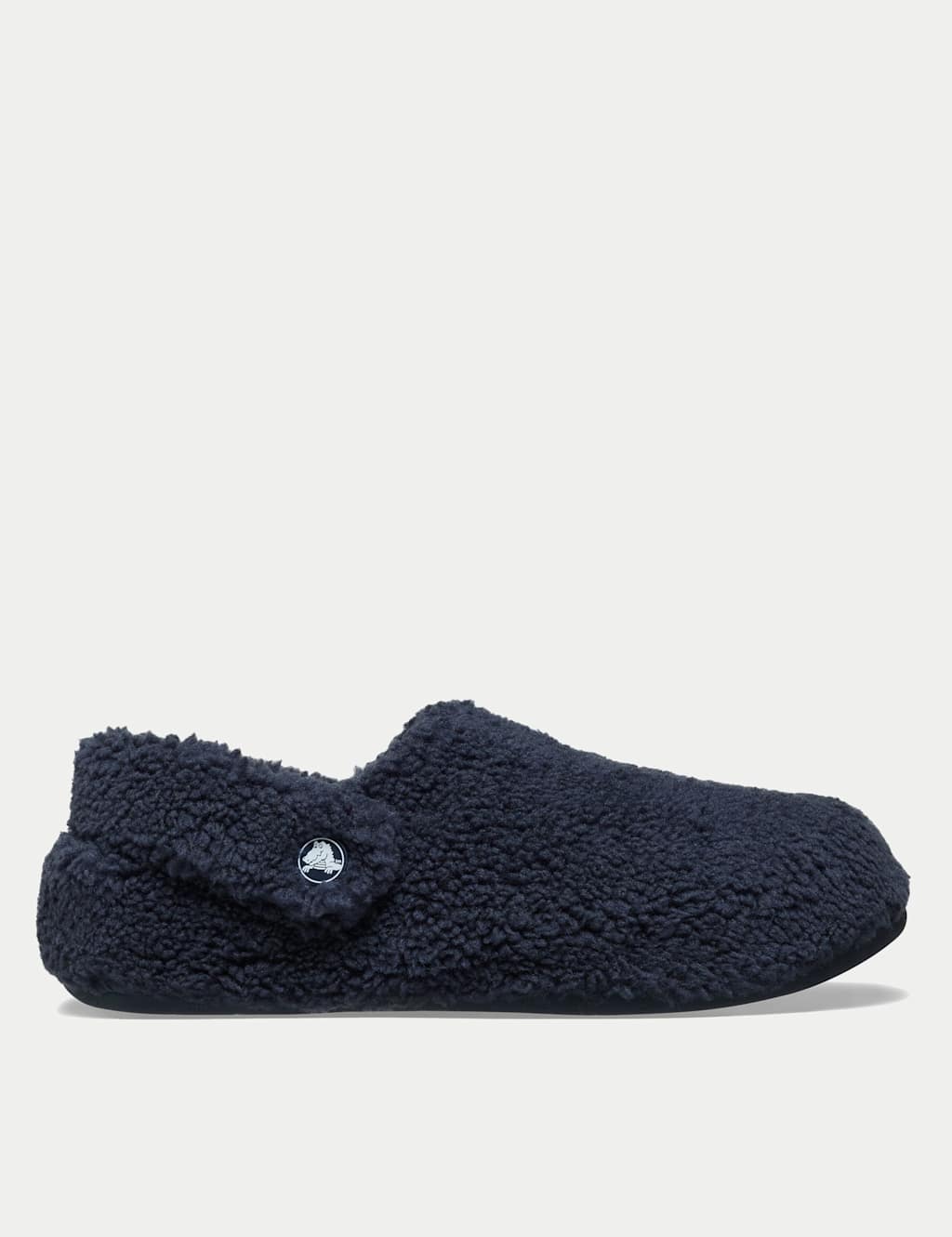 Crocs Classic Cozzzy Faux Fur Platform Mule Slippers Navy