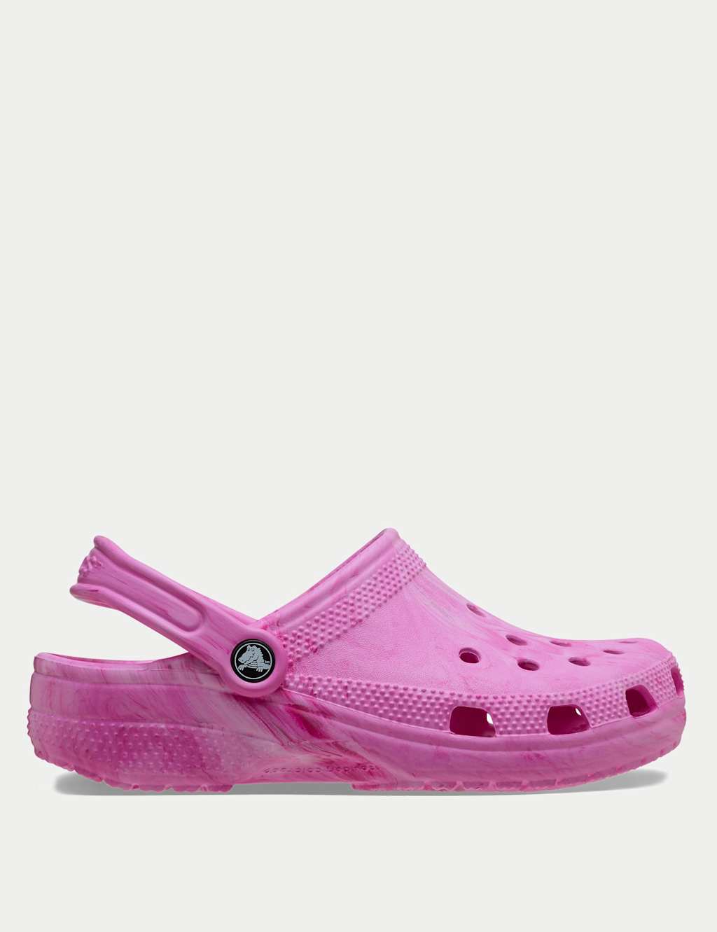 Crocs Watercolour Marbled Flatform Clogs Pink