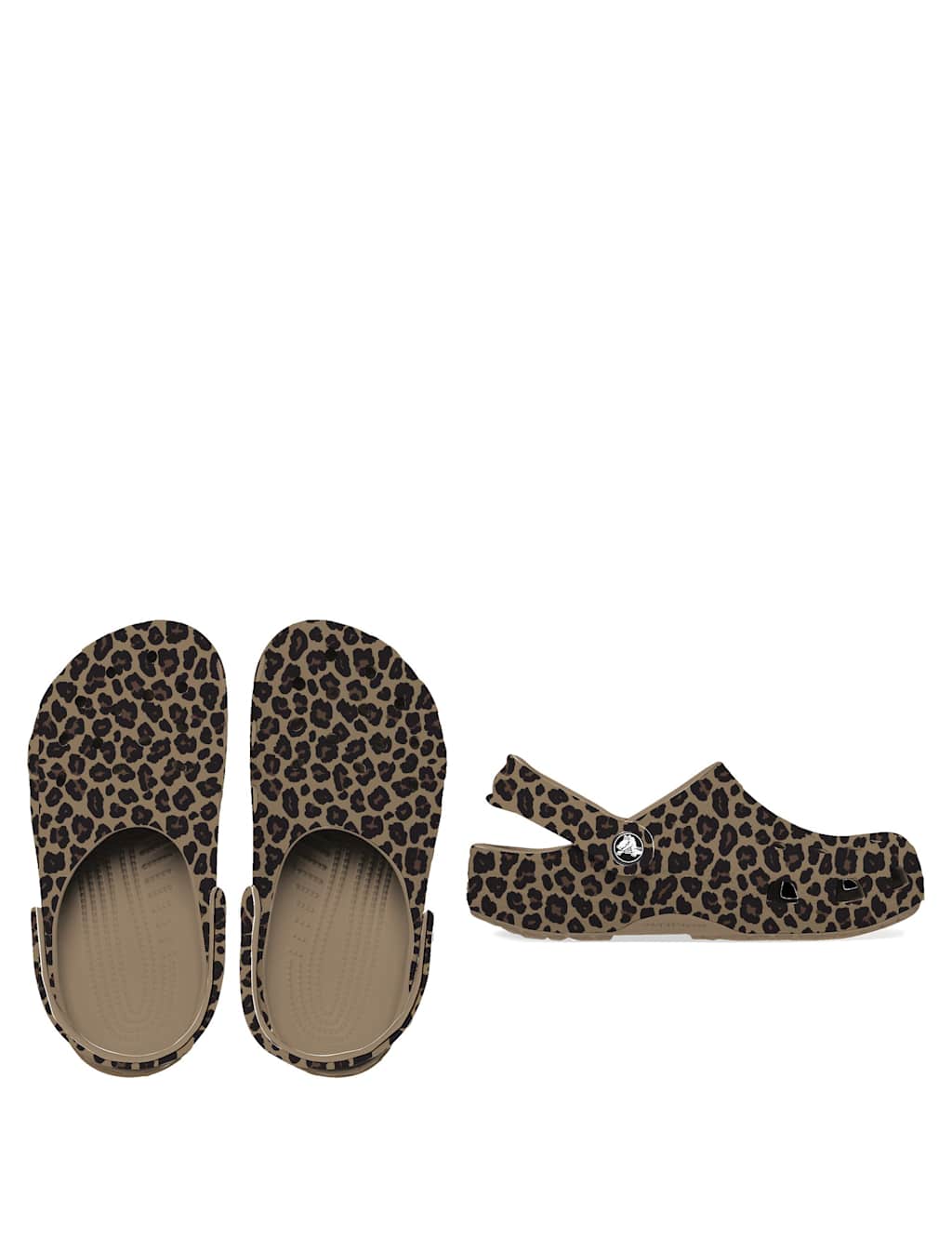 Crocs Girls Classic Animal Print Clogs (11 Small-5 Large) - 3 - Brown Mix - Available at M&S