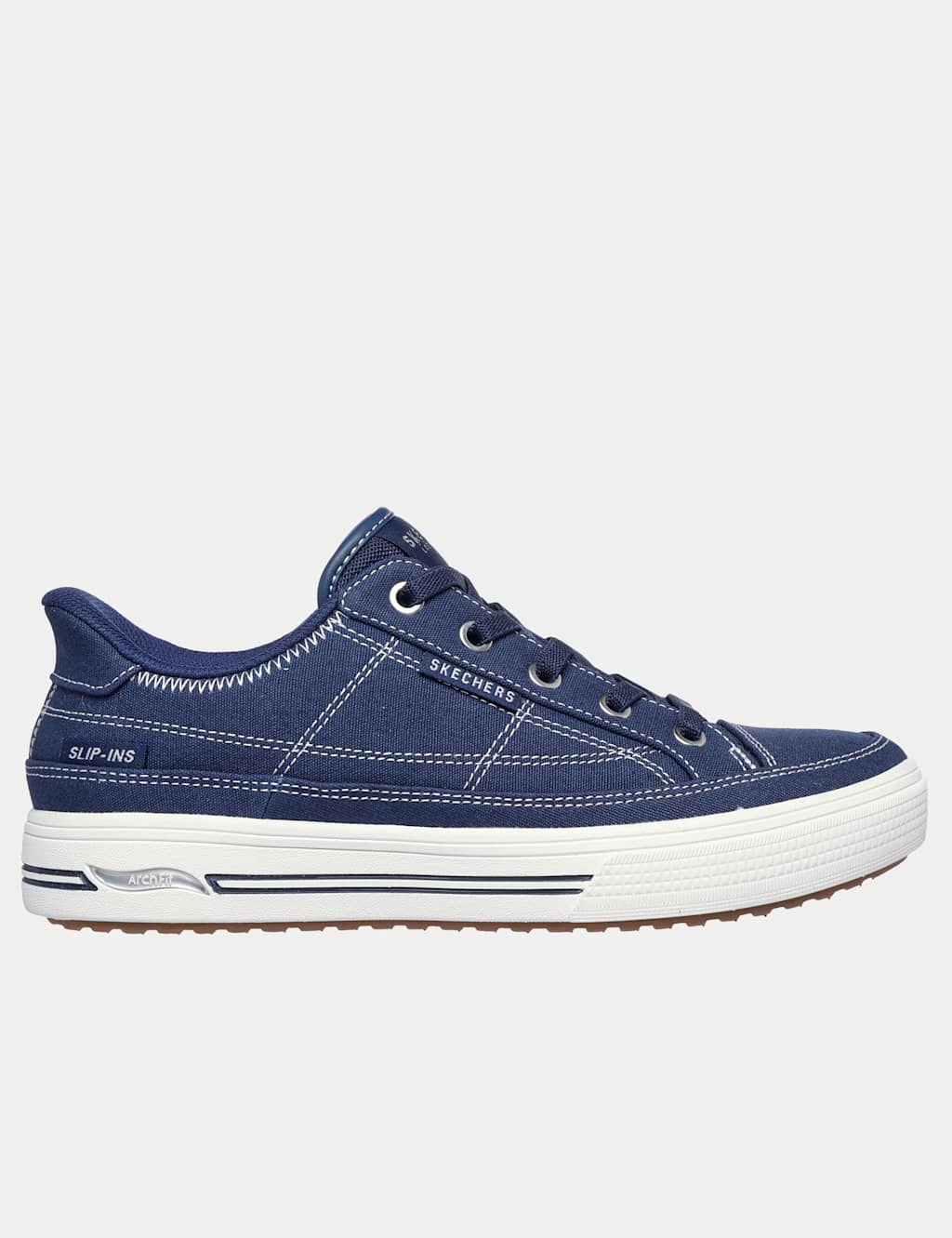 Skechers Women's Arch Fit Arcade See Ya There Slip-In Trainers - 6 - Navy - Available at M&S