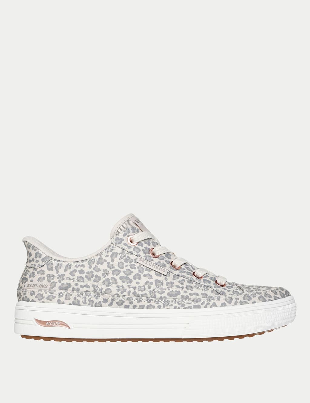 Skechers Women's Arch Fit Arcade Wild Nite Trainers - 7 - Grey - Available at M&S