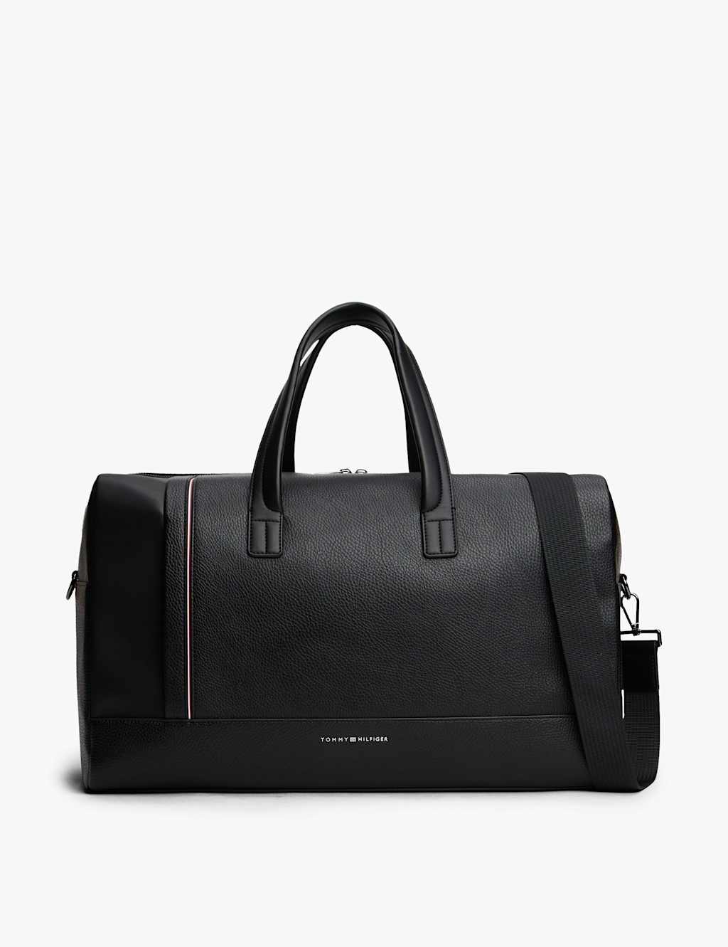 Tommy Hilfiger Faux Leather Pebble Grain Weekend Bag Black