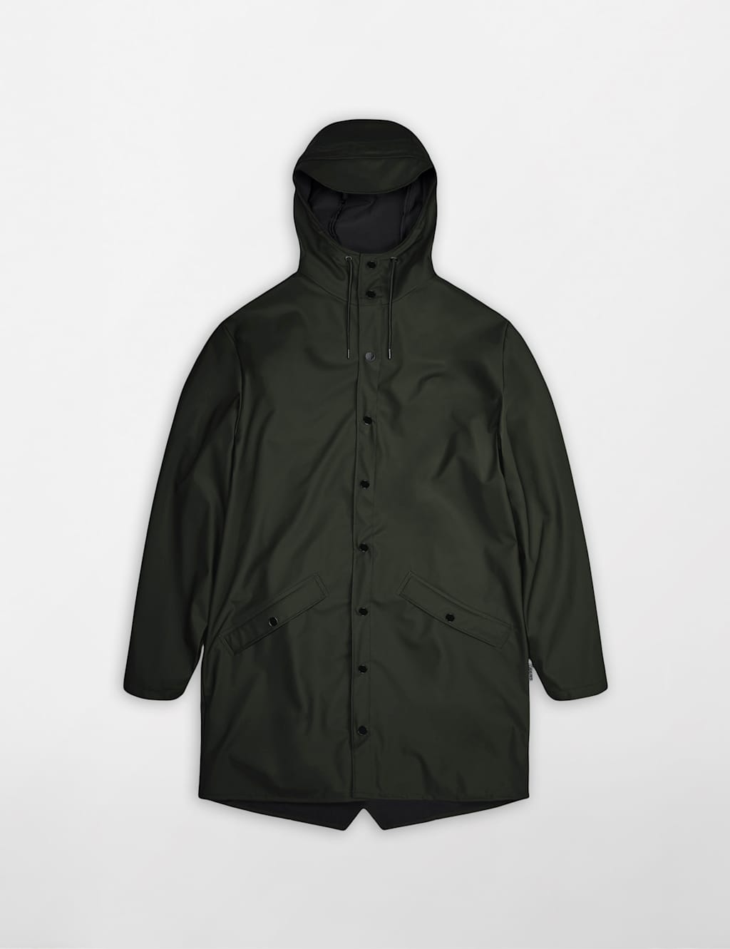 Rains Women's Long Waterproof Hooded Jacket - Small - Green - Available at M&S