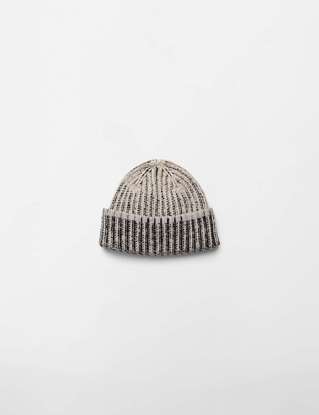 Rains Kids Textured Striped Beanie Hat - Black Mix - Available at M&S