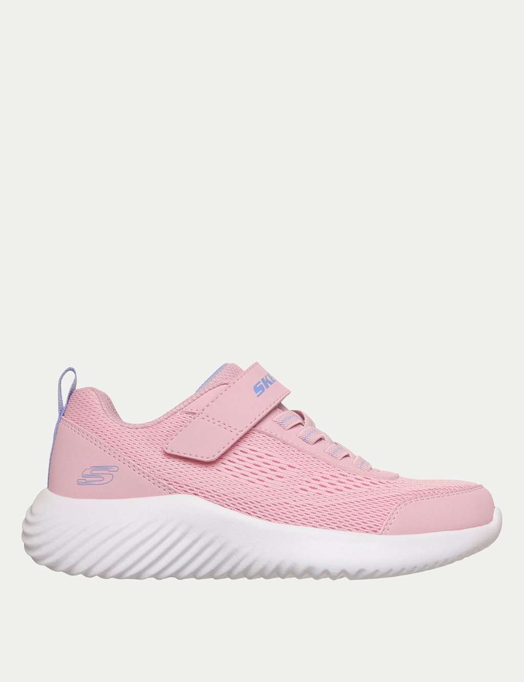 Skechers Boys Bounder Riptape Trainers (9 ½ Small-4 Large) - 2 - Light Pink - Available at M&S