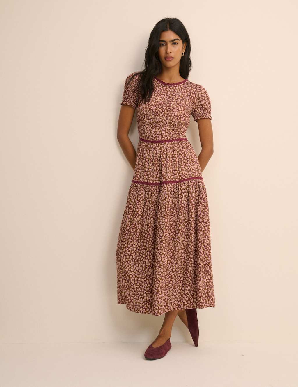 Nobody's Child Women's Ditsy Floral Midaxi Tea Dress - 12 - Multi - Available at M&S