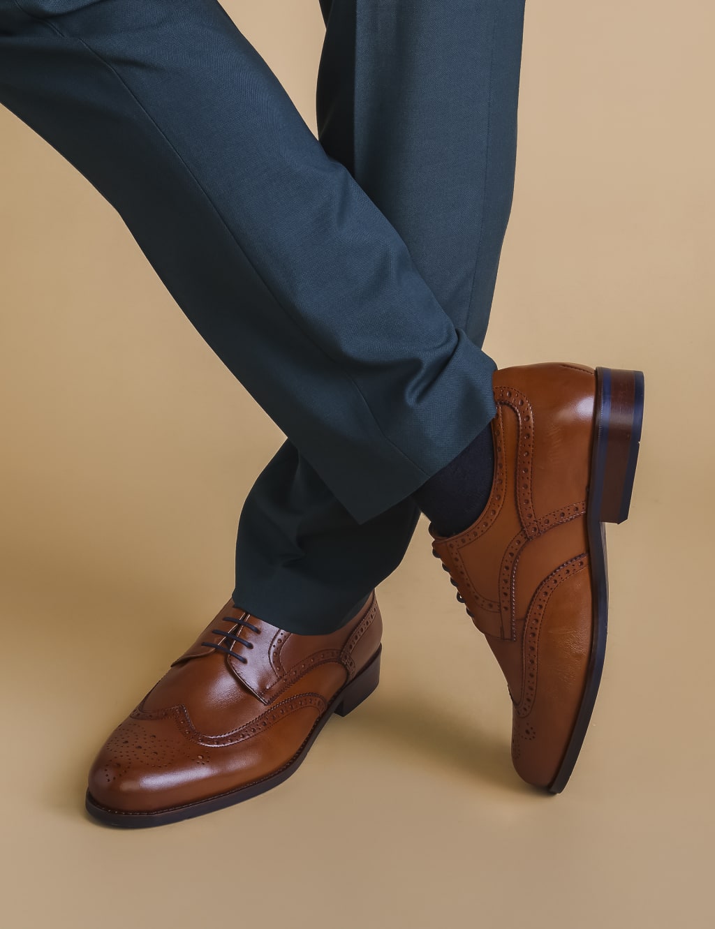 Wide Fit Leather Brogues