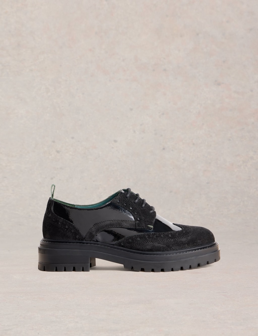 Leather Patent Chunky Brogues