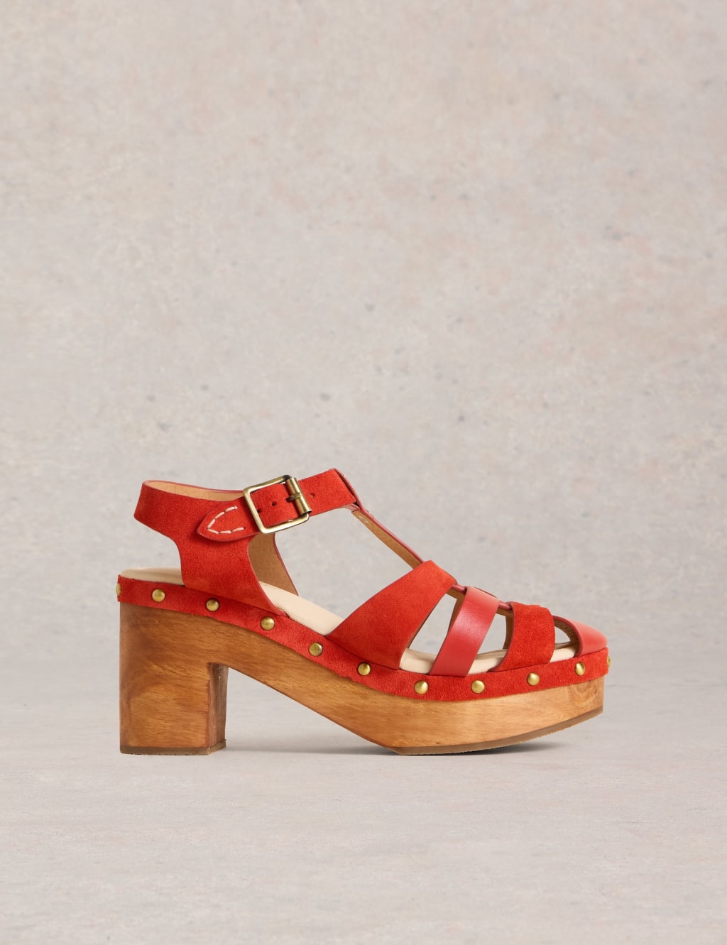 Leather Strappy Platform Sandals