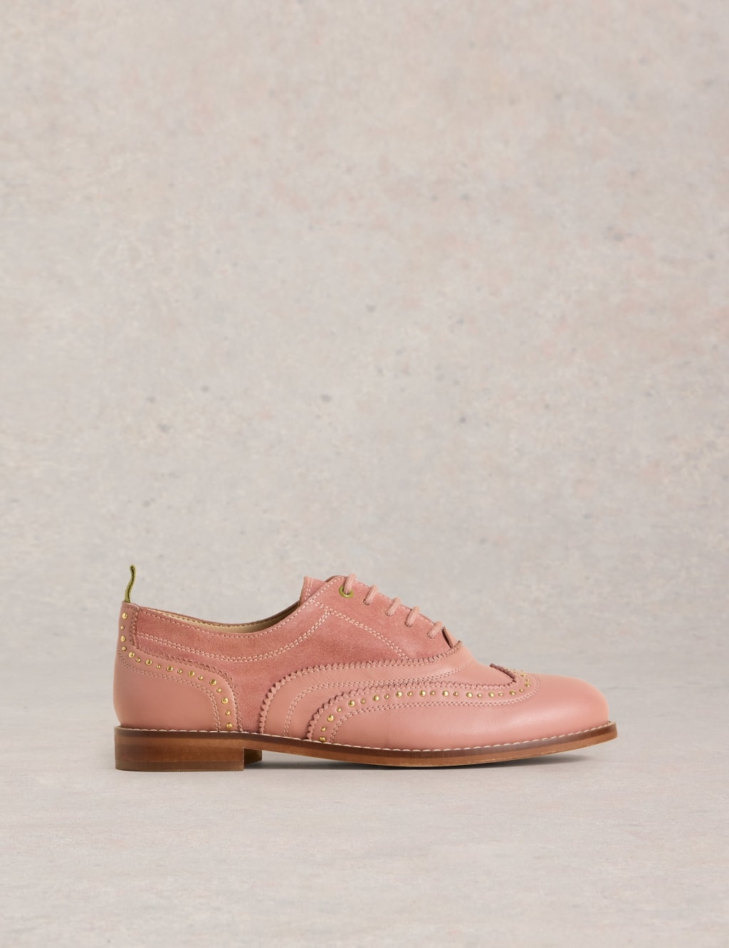 Leather Studded Flat Brogues