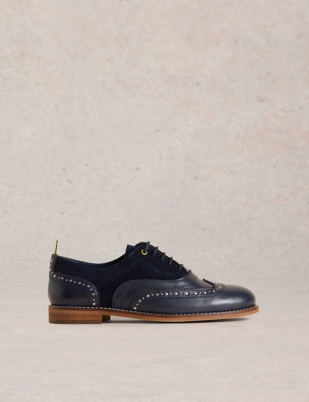 Leather Studded Flat Brogues