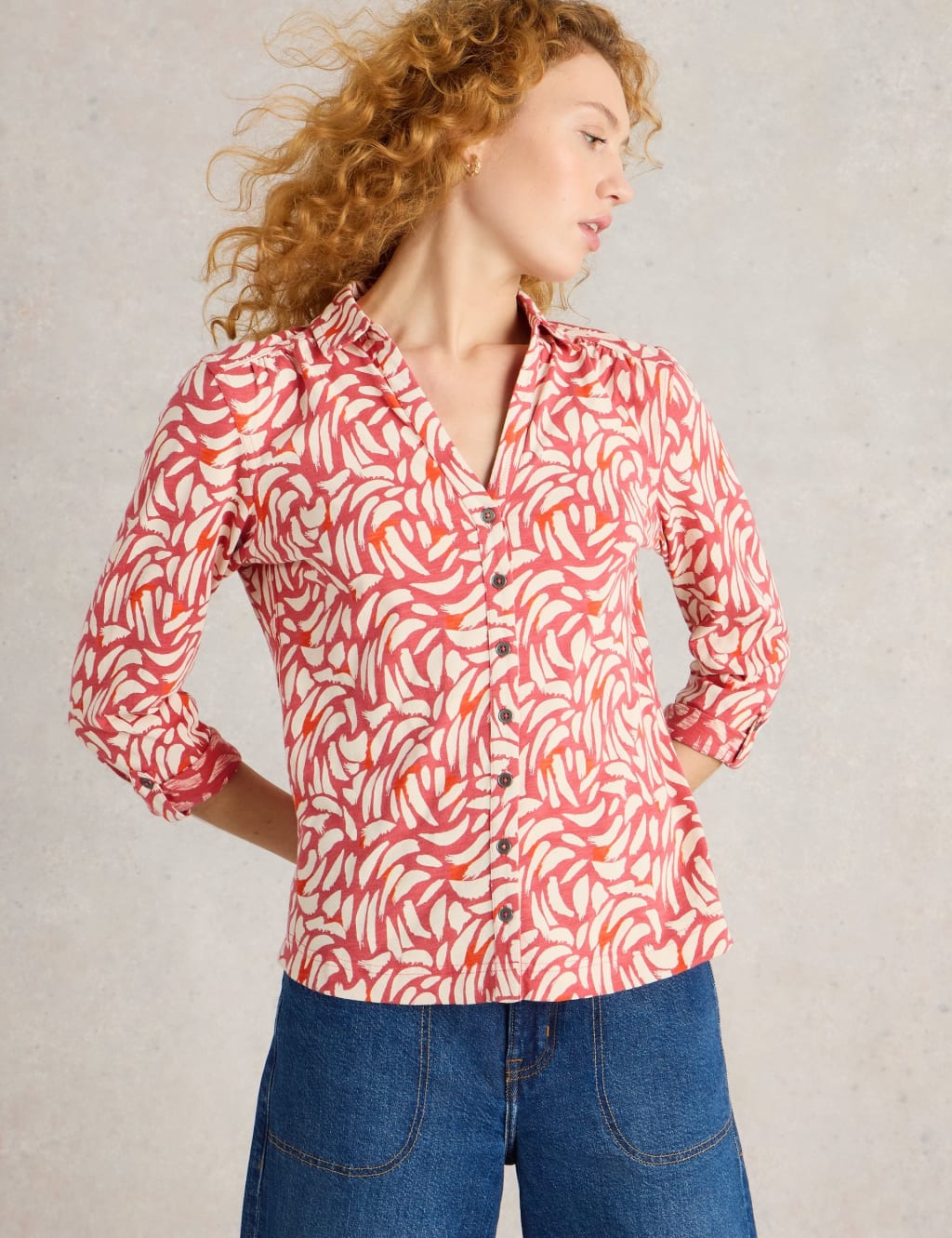 Pure Cotton Jersey Printed Shirt