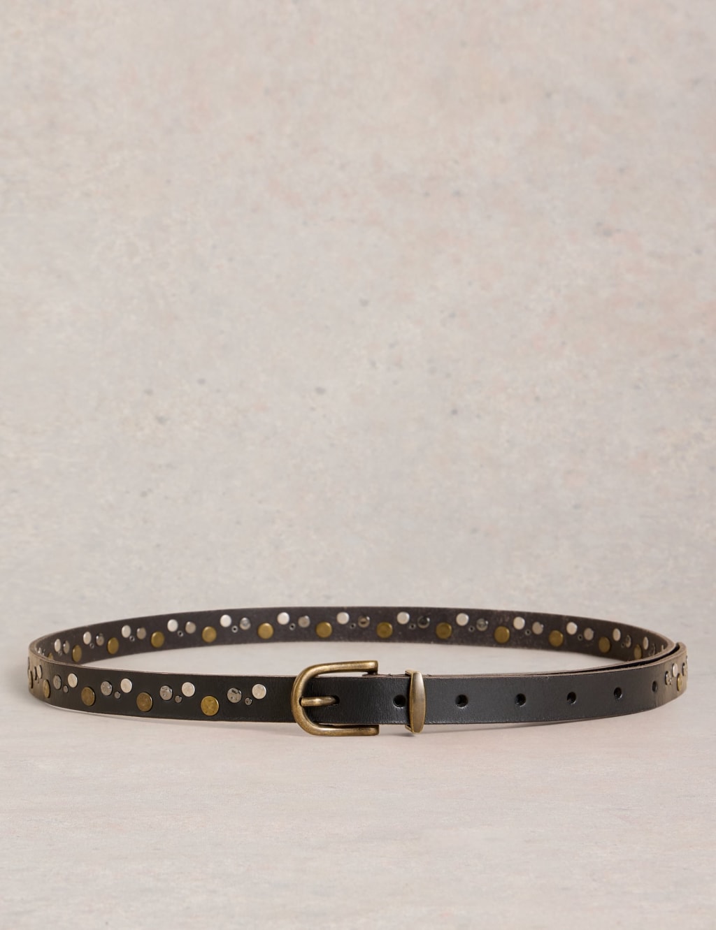 Leather Studded Jeans Belt
