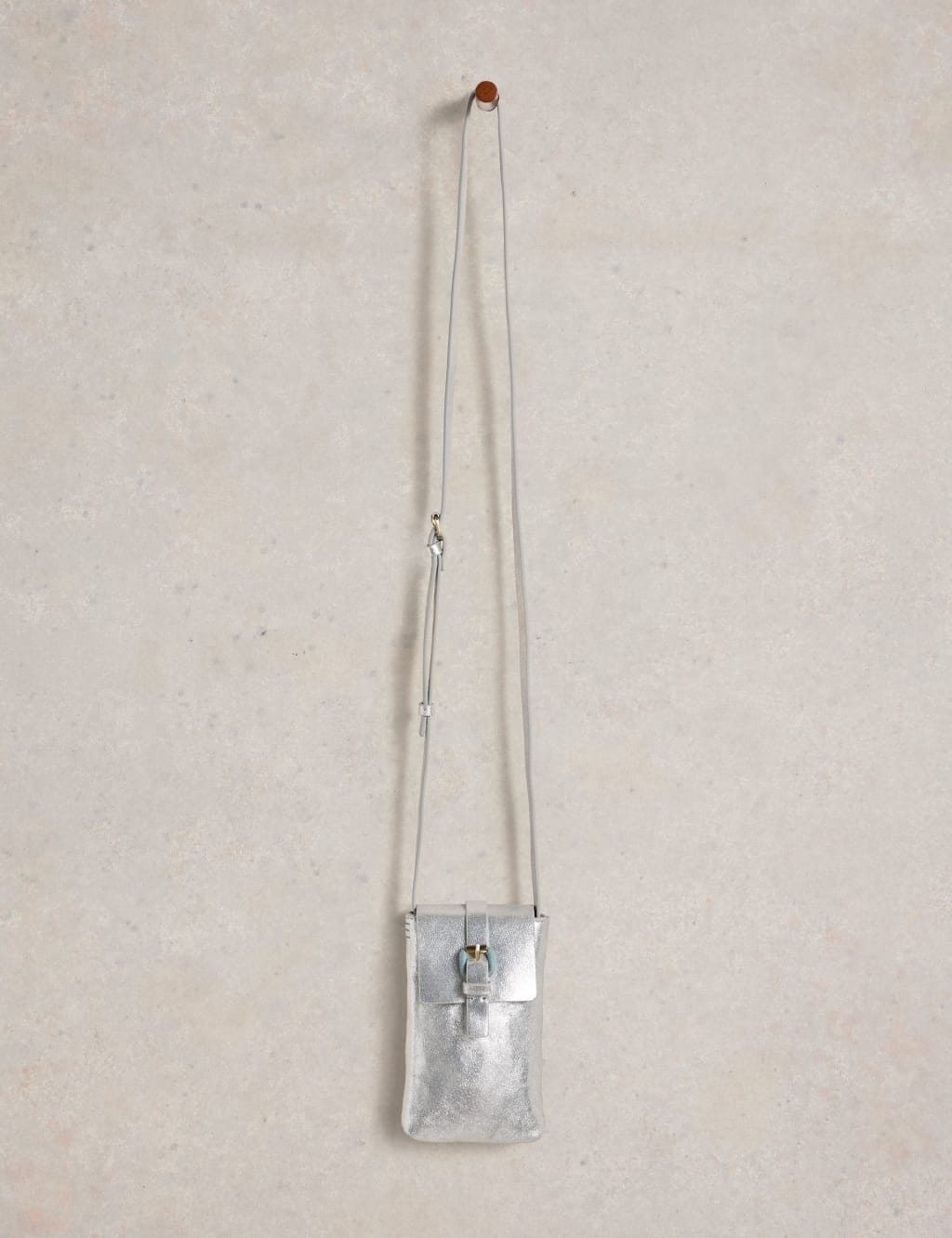 Leather Buckle Cross Body Phone Bag