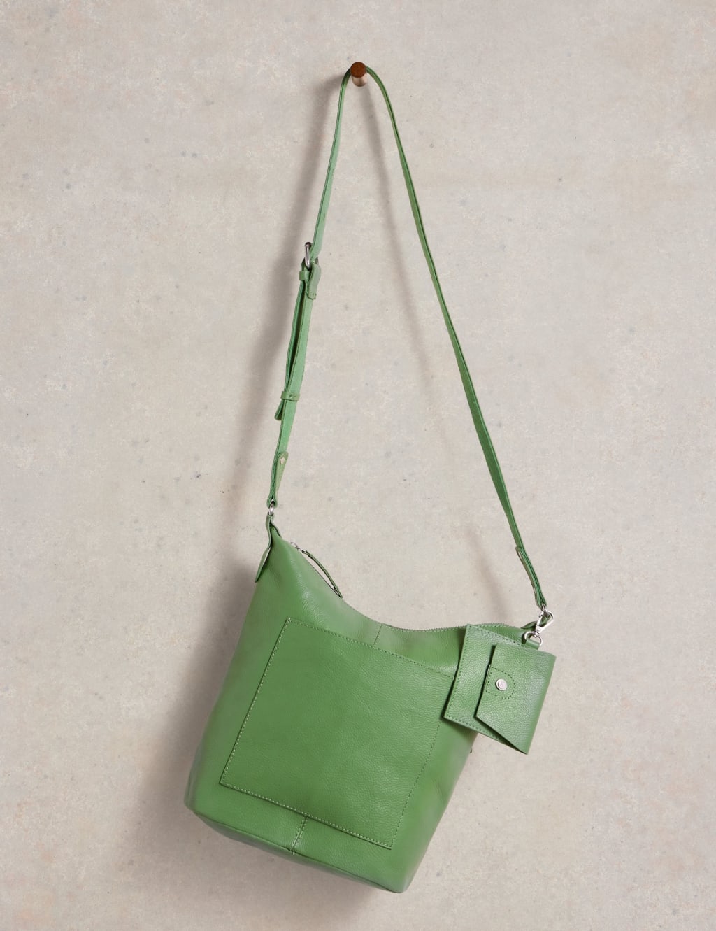 Leather Cross Body Bag with Coin Purse