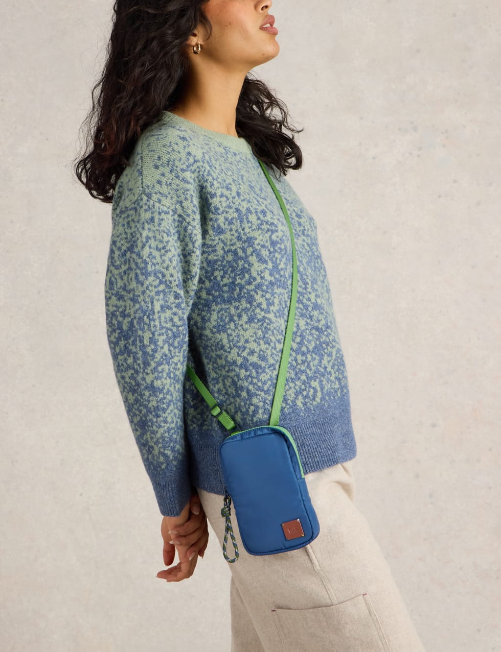 Zip Detail Phone Bag