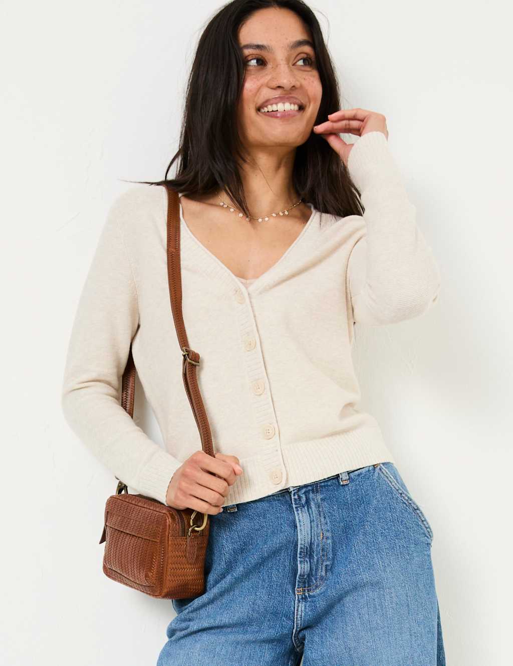 Pure Cotton V-Neck Cardigan