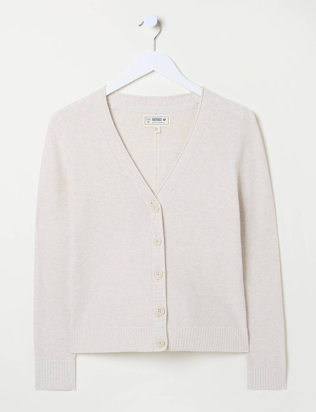 Pure Cotton V-Neck Cardigan
