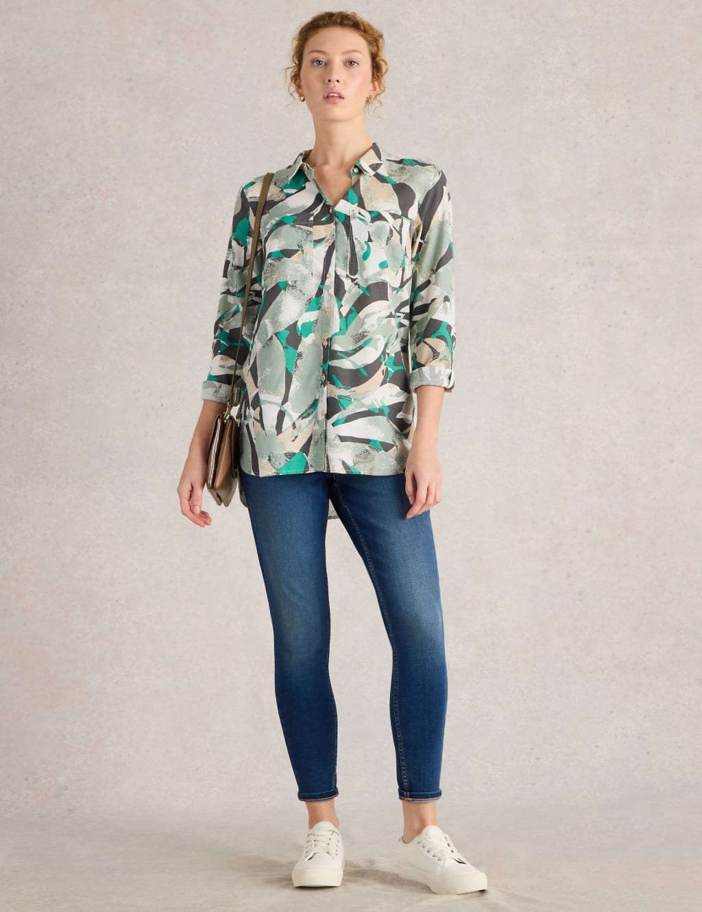 Pure Cotton Embroidered Collared Shirt