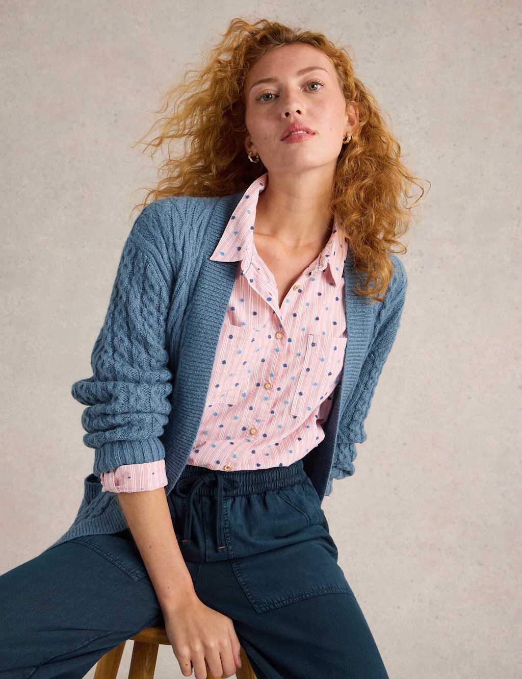 Pure Cotton Printed Button Through Shirt