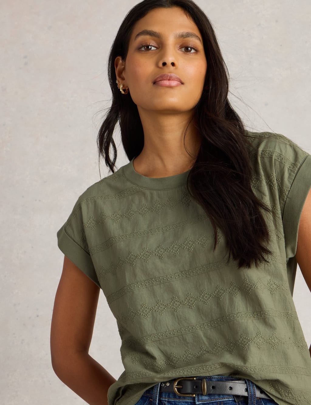 Pure Cotton Broderie T-Shirt