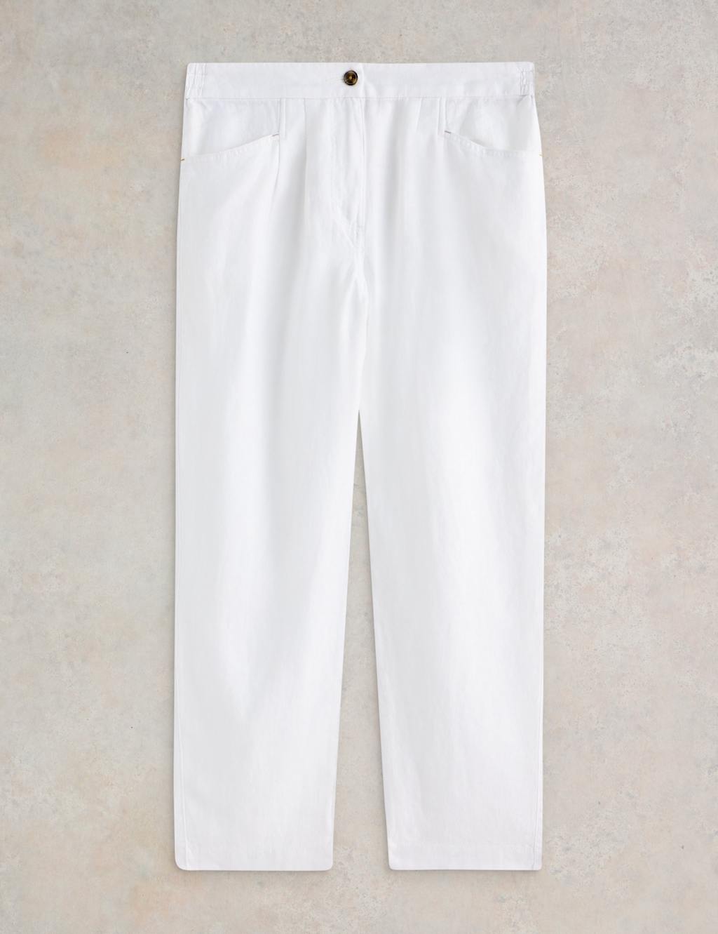 Pure Linen Pleat Front Trousers