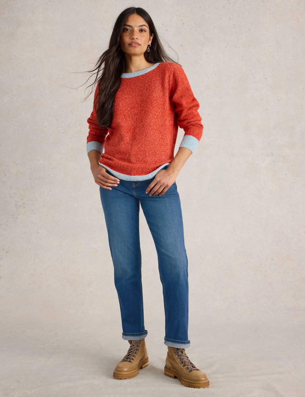 High Waisted Straight Leg Jeans