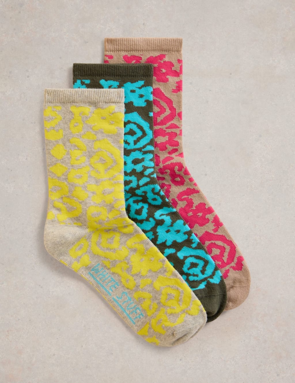 3pk Cotton Rich Animal Ankle High Socks