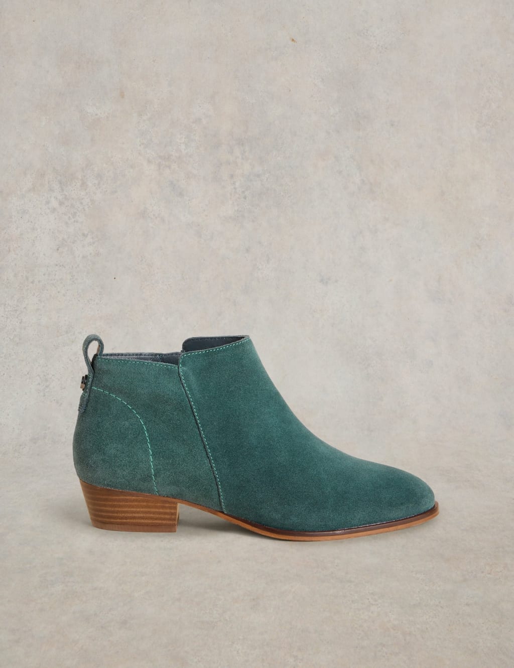 Suede Block Heel Ankle Boots