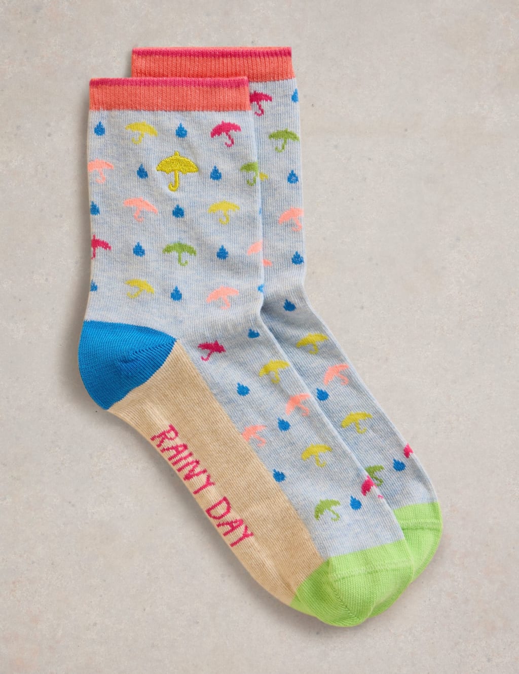 Cotton Rich Patterned Ankle High Socks