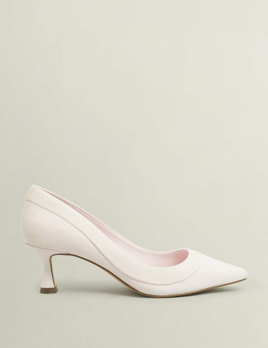 Slip On Kitten Heel Pointed Court Shoes