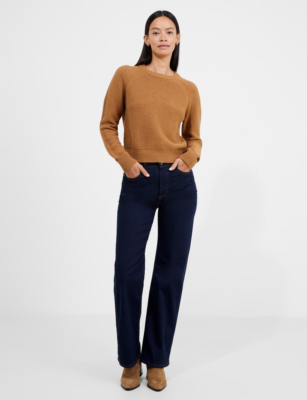 Pure Cotton Textured Relaxed Jumper