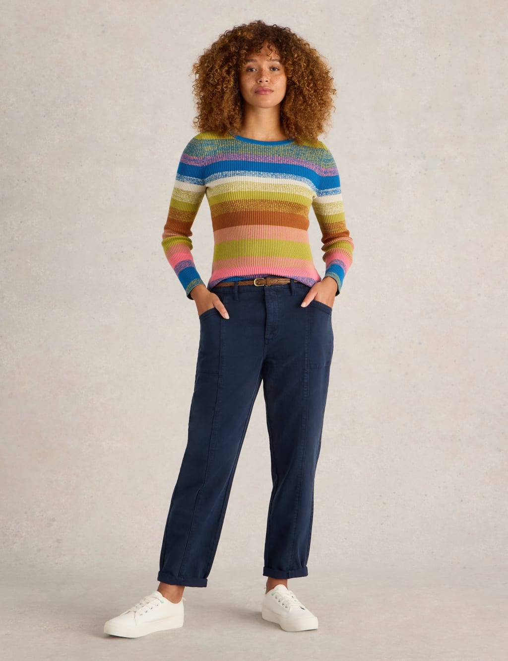 Cotton Blend Trousers
