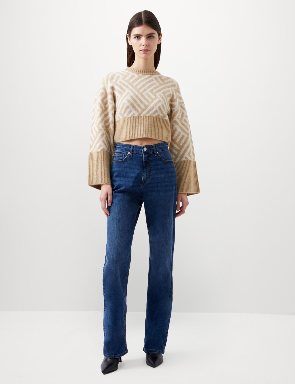 High Waisted Straight Leg Jeans