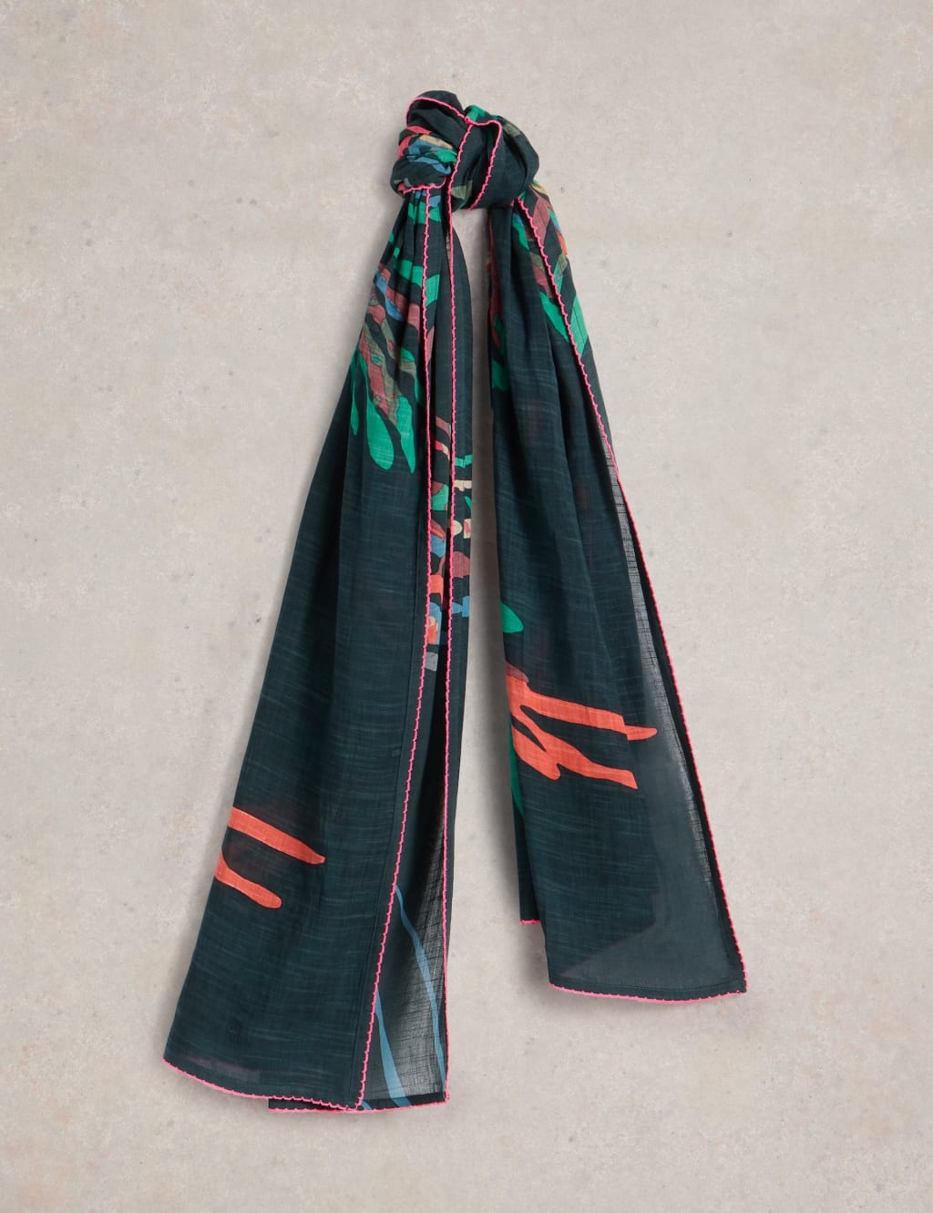 Cotton Blend Printed Scarf