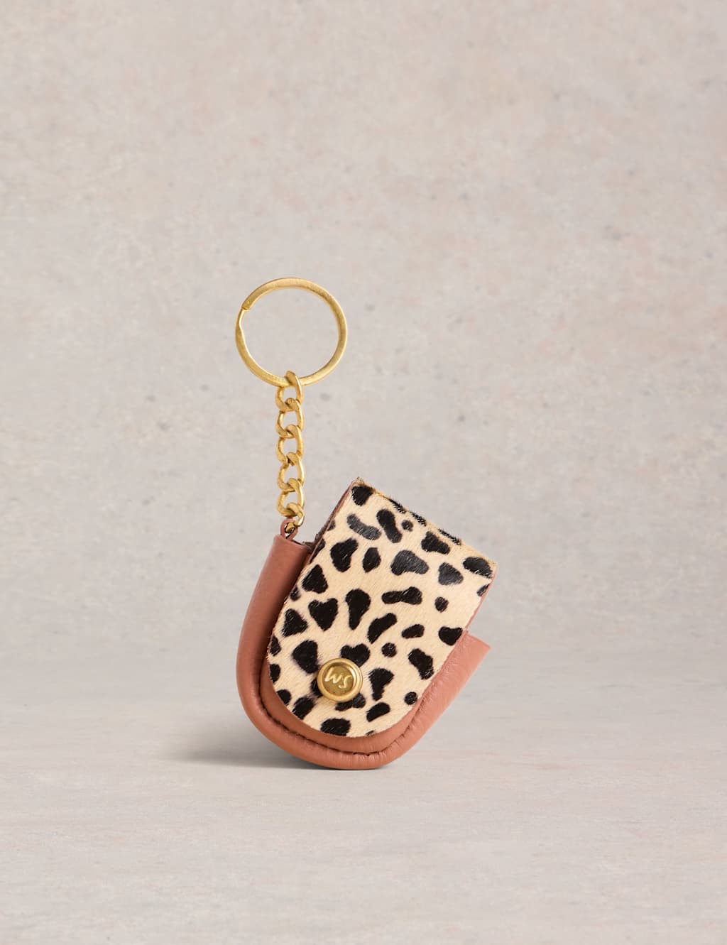 Leather Leopard Print Earbud Holder